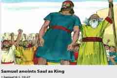 Samuel anoints Saul as a king